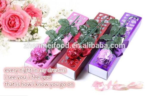 18g Valentine rose shape chocolate chocolate candy milka chocolate