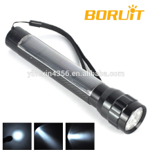 Newest Aluminum Solar LED Flashlight / Solar Power Rechargeable LED Flashlight Torch