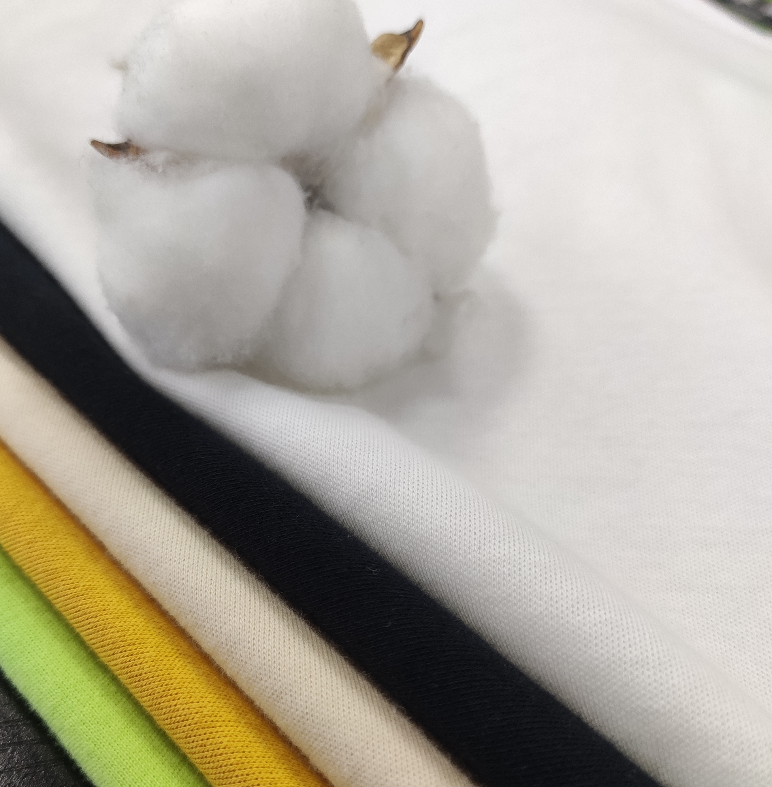 GOTS 5.0 2020 hot sale product 100% organic cotton interlock knitting fabric for clothes