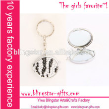 Fashion zebra mirror digital photo frame keychain