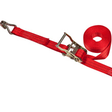 Iron handle ratchet tie down strap