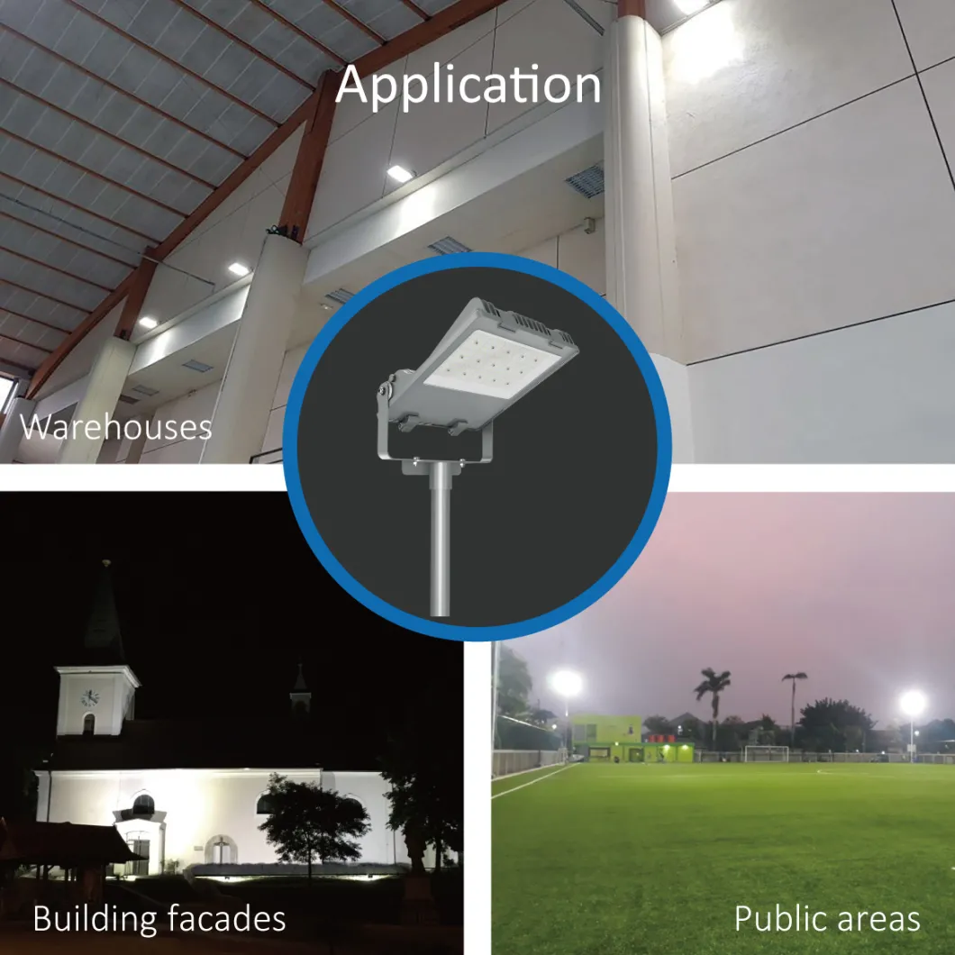 Ik09 IP66 Glass Cover LED Flood Light with ENEC CB Certificate