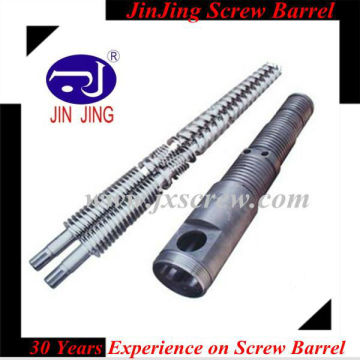 Co-rotating conical Twin Screw and barrel