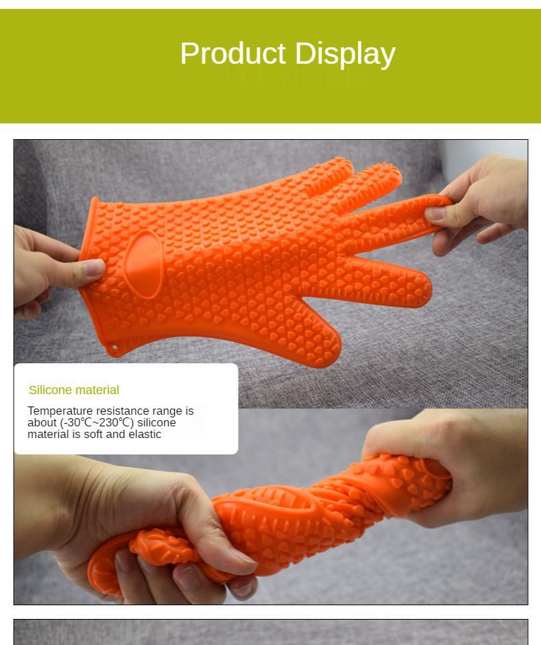 Amazon Hot Selling Silicone Heat Resistant anti-scalding Gloves