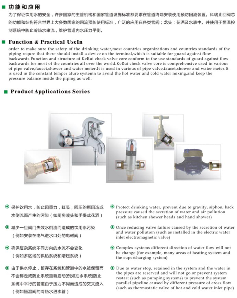 International Standard 1/2'' One Way Plastic Non Return Valve