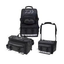 Daiwa Large Waterproof Fishing Tackle Backpack with Rain Cover