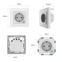 WiFi Wireless Europe Universal Remote Control Electrical Receptacle with USB Charger for Smart Home - Works with Alexa