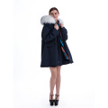 Mink inner fur collar pike coat