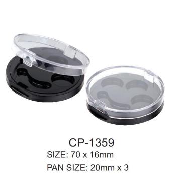 Empty Round Plastic Compact Case