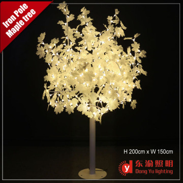 2m white iron trunk led firework light artificial maple tree gitter branches