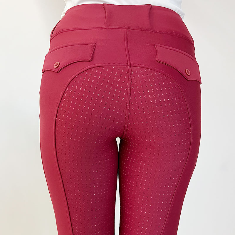 Nouvo 2 koulè silicone dam pantalon Equestrian