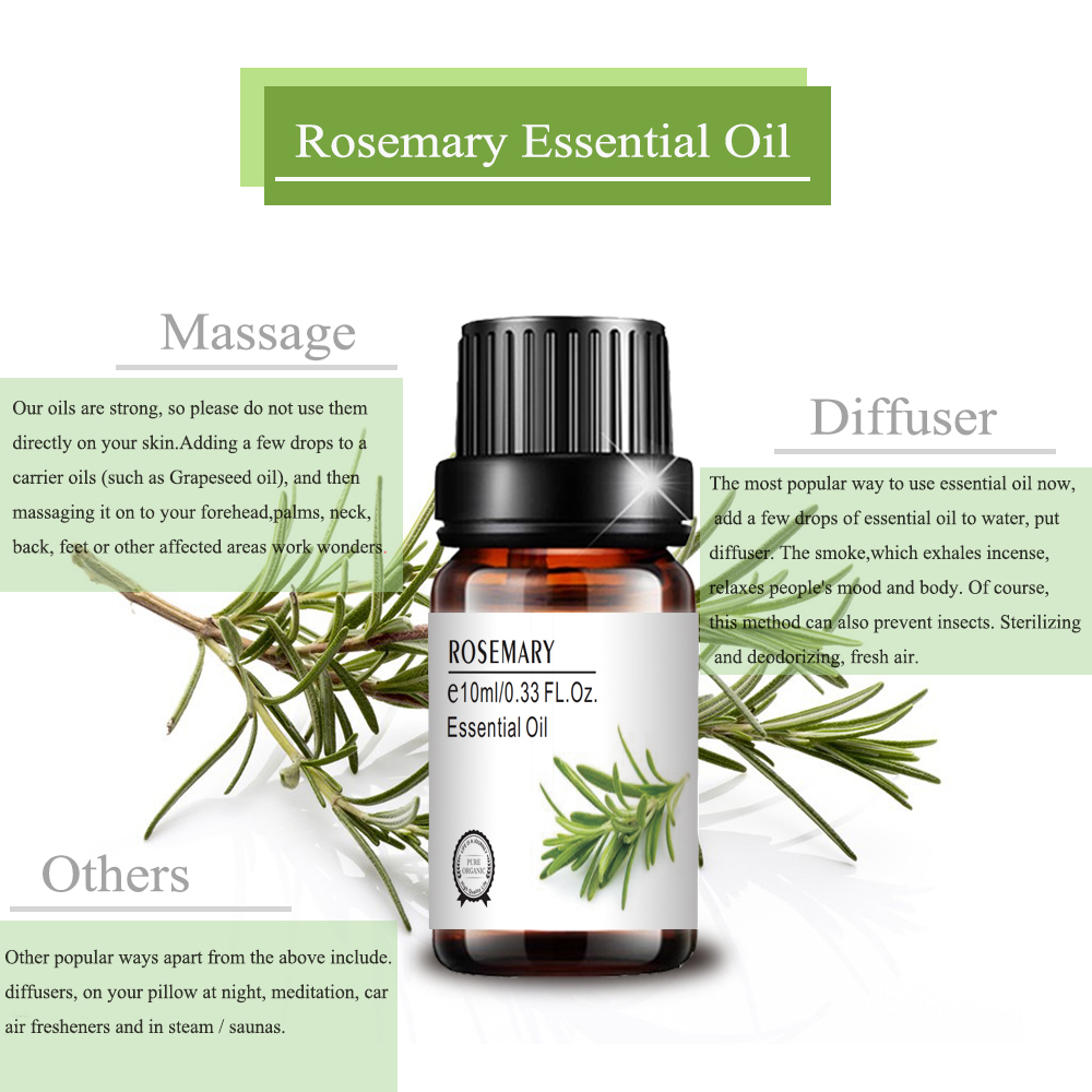 Label Kustom 10ml Minyak Esensial Wewangian Bulk Rosemary