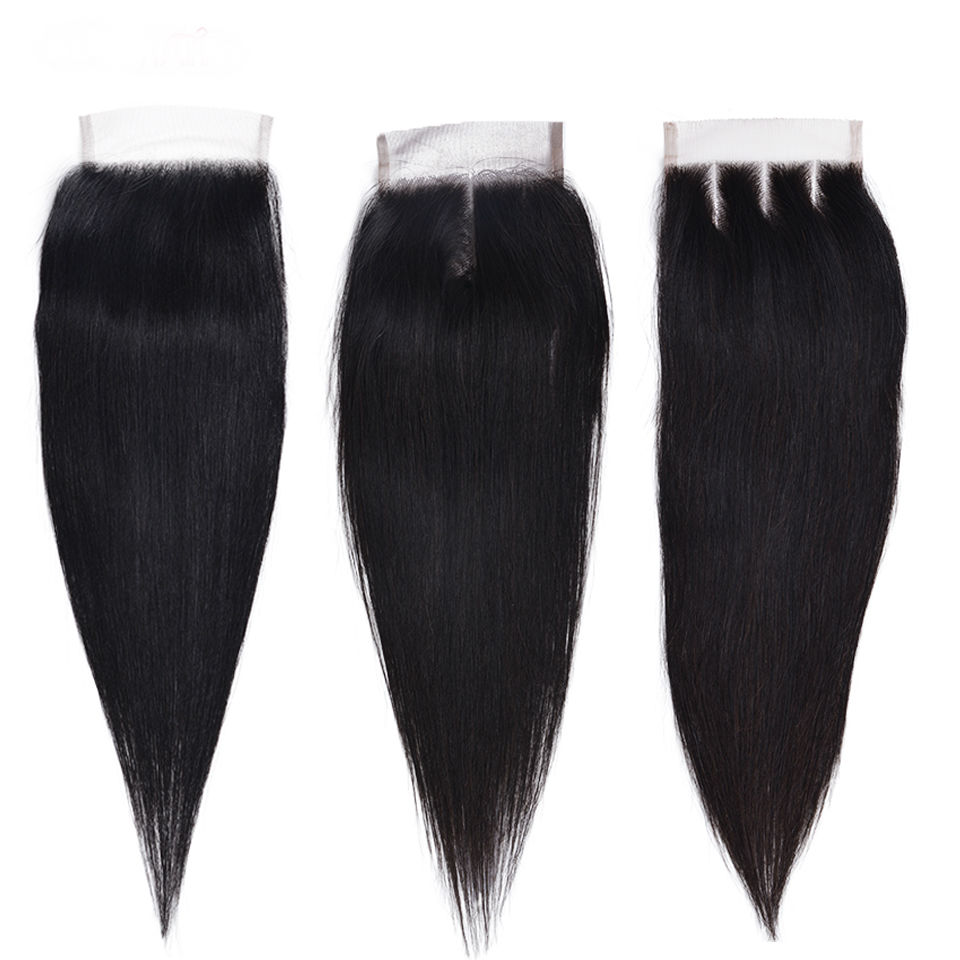 Usexy 10A Grade Cuticle Aligned Hair Weave Virgin Hair Silk Base Closure Raw Indian Hair Straight Lace Closure