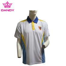 Custom Embroidery Logo Mens vit polo