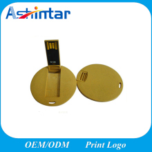 Eco-Friendly Wood USB Flash Memory Round Name Card USB Support Logo Printing