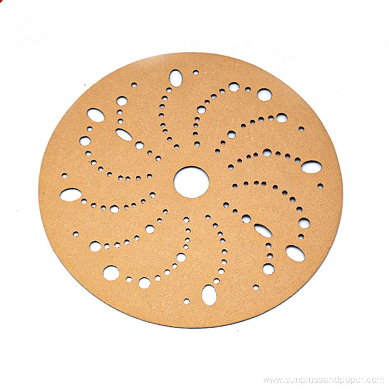 Round Sanding Abrasives Gold Sandpaper Discs