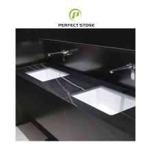 Lauren Black Gold Sintered Stone Slab for Kitchen Counter Tops and Wall Cladding