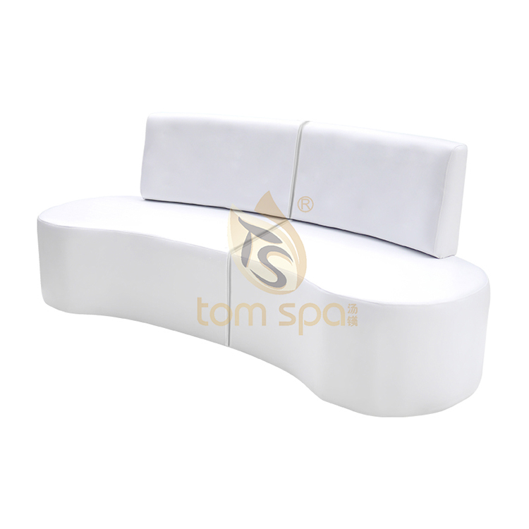 White leather waiting chair for office