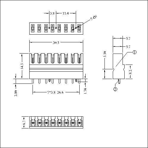 RJIDC-A-007 Network IDC Card Line Terminal Assembly