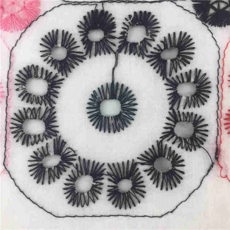 Factory direct sales wholesale The New multi color embroidery fabric cotton