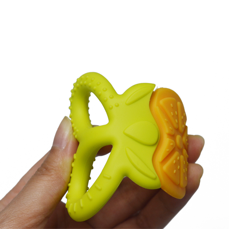 silicon teether BPA free fruit shape colorful teether