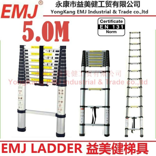 5.0m Single Telescopic ladder auminium ladder price ladder telescopic