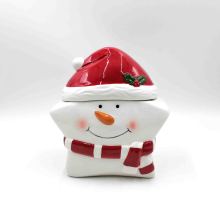 Festive Snowman Star Cookie Jar