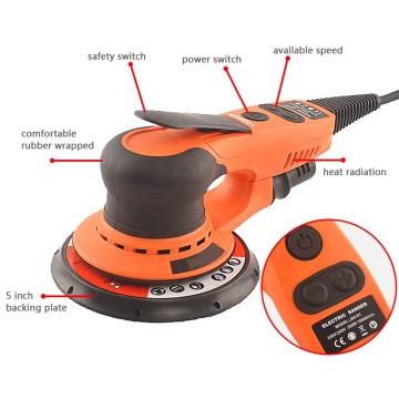Professional Electric Brushless Orbital Sander Random 350W