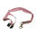 Lanière rose de polyester avec l&#39;agrafe de ressort d&#39;alliage de zinc