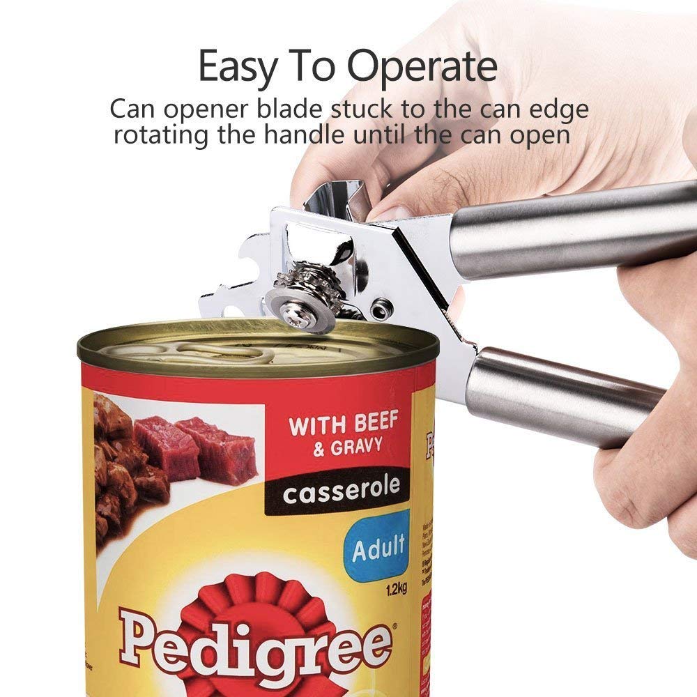 Stainless steel can opener