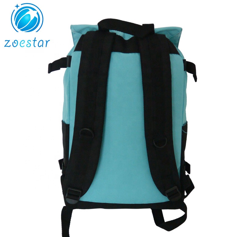 Leisure Drawstring Closure One Large Compartment Laptop Backpack Bag with Flap Top