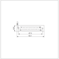 DB 25 shielded Crimp solder pins D-sub connector