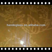 Phoenix tail acid etched glass/ frosted glass/ Deep eached glass