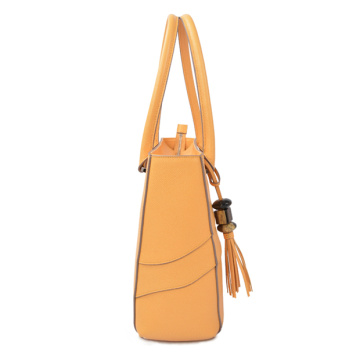 Sac fourre-tout en cuir jaune Shopper Sac pour femme