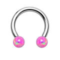 Bola Opal Secara Dalaman Threaded Horseshoe Nipple Ring