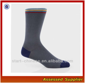 Classic Grey Plain Men's Stripe Socks