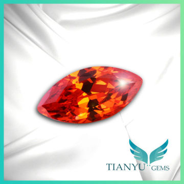 Marquise Cubic Zirconia Stones Orange Red Gems