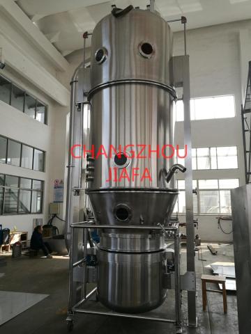 Fluid bed granulating machine