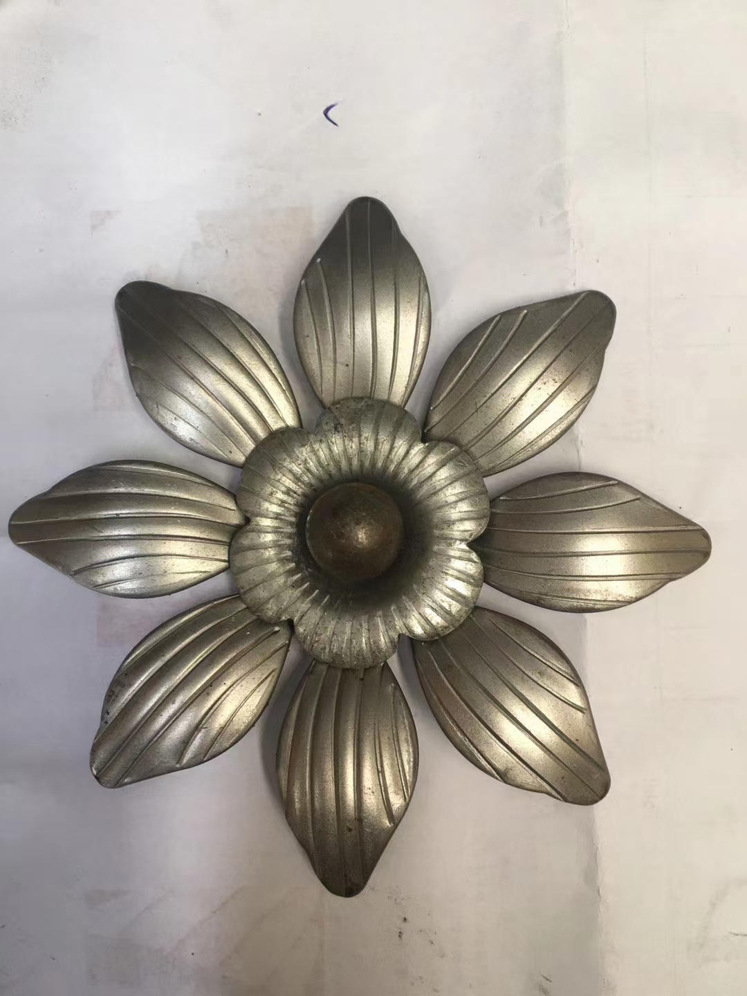 Stamped Flower Wrought iron decorative components for Wrought iron Fence Window Guard Gate Decorative fitting