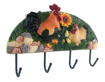 Rooster Decoration Wall Hook, Resin Clothes Hook, Hanging Hook