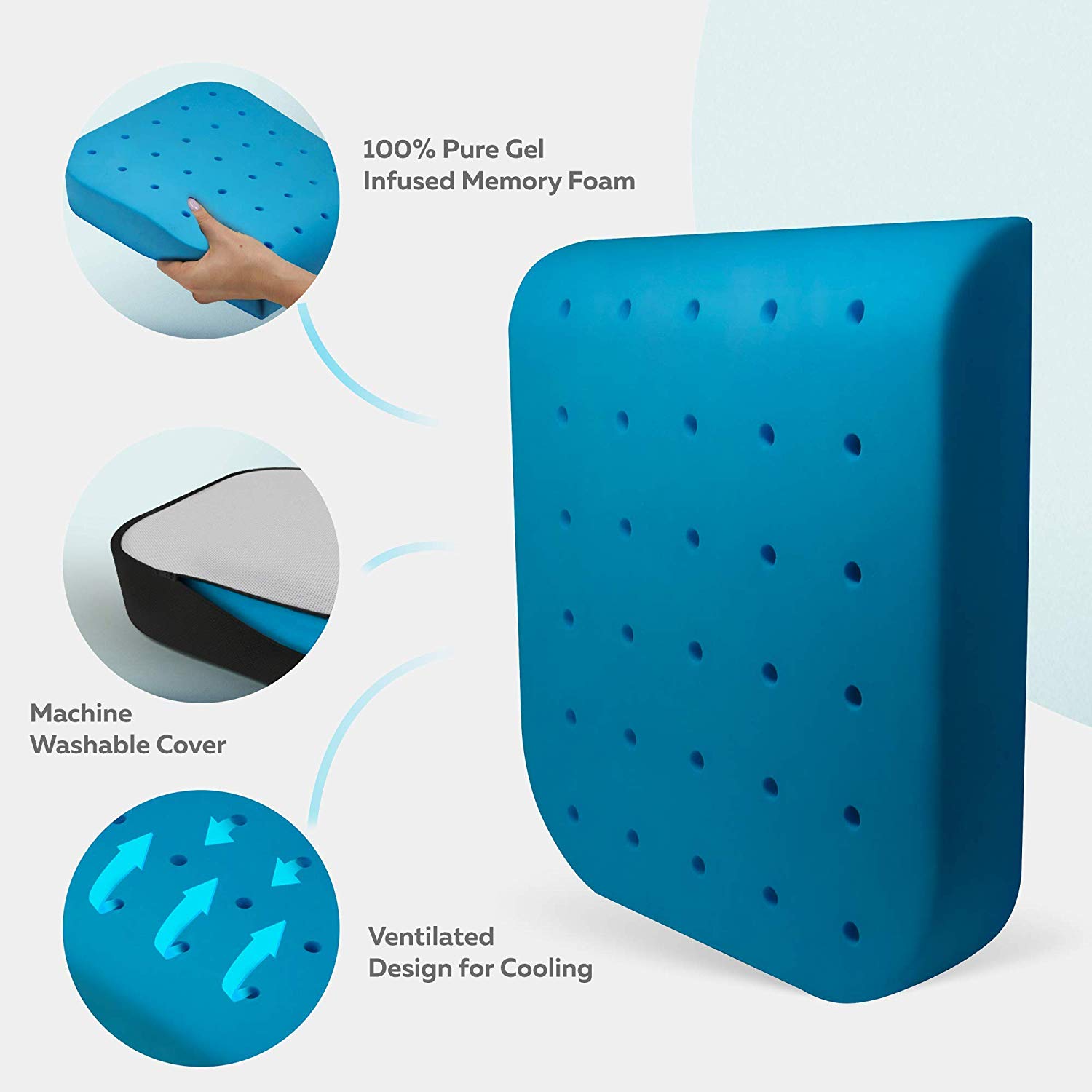 Gel infused memory foam cushion