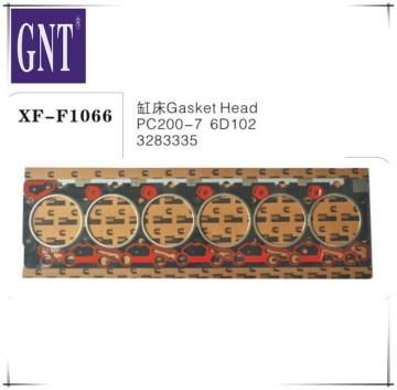 excavator Cylinder head gasket for PC200-7 6D102