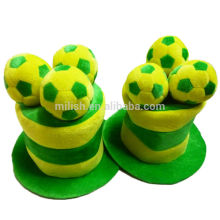 Brazil national soccer Football team fan hat with 3 balls MHH125