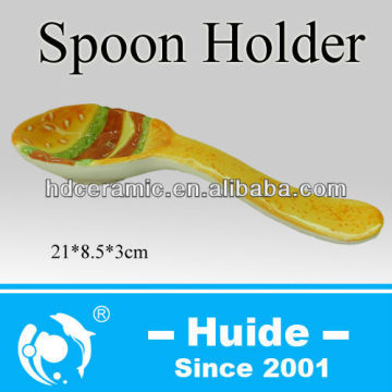 Hamburger ceramic spoon rests