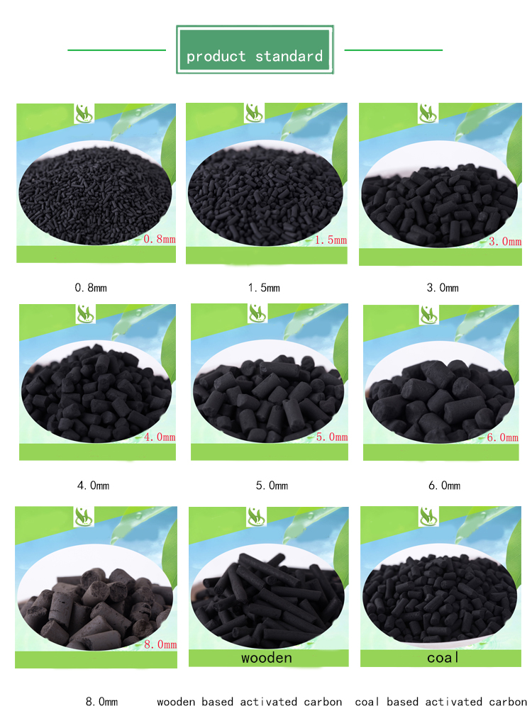 Oxymethylene Gas Removal Coal Columnar Activated Carbon For Decorating House adsorption Sale