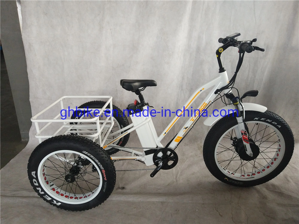 Ebike Fat Tire E Trike Three Wheels Adult Cargo Electric Tricycle