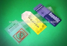 PP plastic jeans hang tags for clothing/clothing hang tags