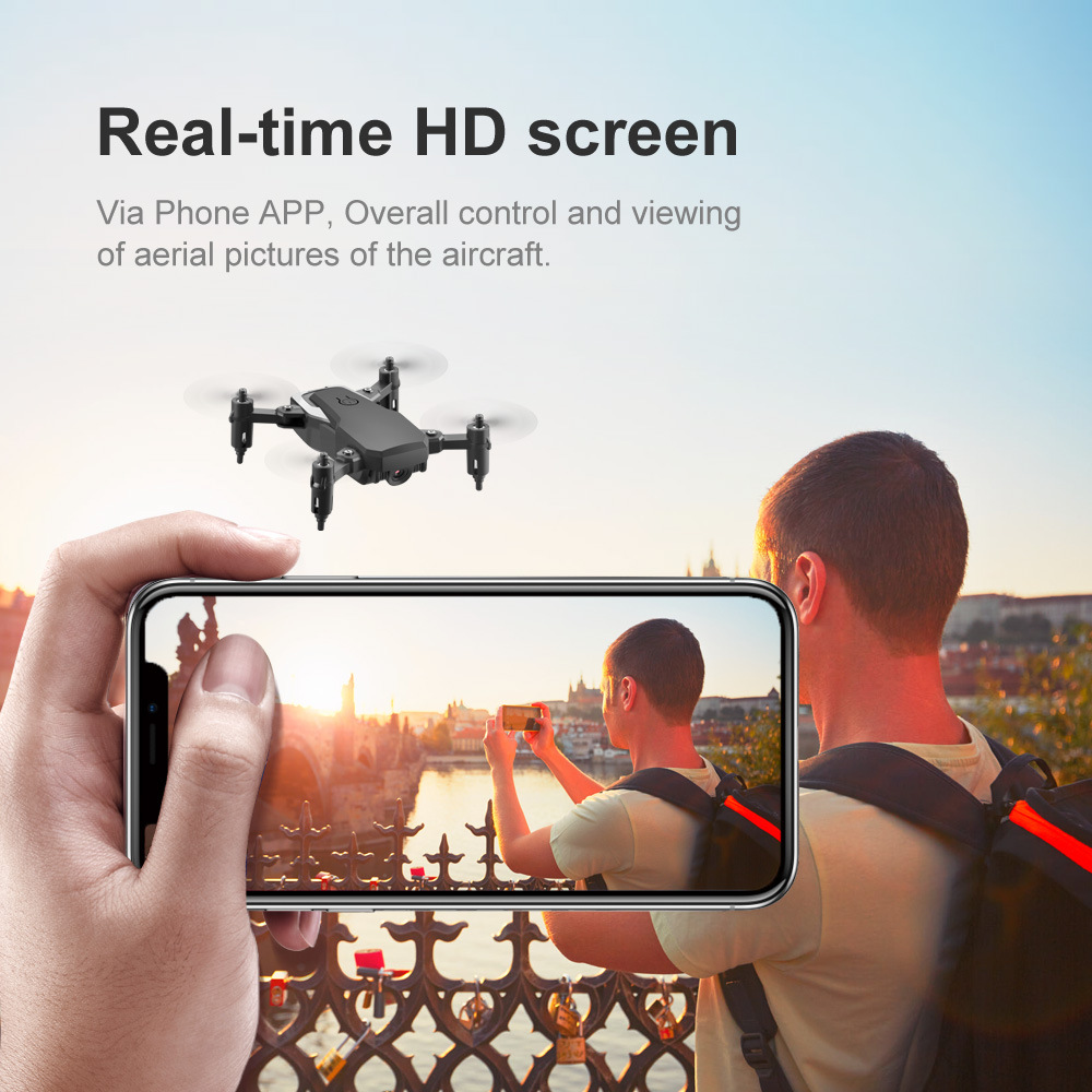 LF606 Mini Drone With Camera HD Wide High Hold Professional RC Helicopter One-Key Return FPV Drones Foldable Quadcopter Kid Toys