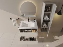 Stylish Stainless Steel Bathroom Cabinet Unit