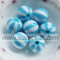 Turquoise 16MM 500Pcs Solid Striped Round Watermelon Resin  Jewelry Latest Designs Gemstone Necklace Bead